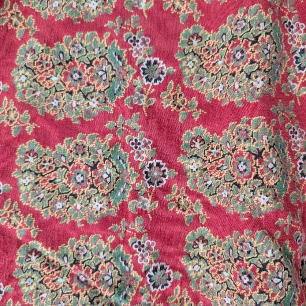 Pottery Barn King Duvet Cover Greta Bhotah Red Paisley Cotton Linen Blend Boho